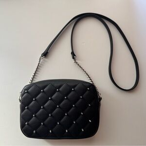 Rebecca Minkoff Studded  Black Quilted Women's Bag in Vegan Leather EUC